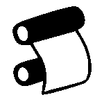 wide format printer media black icon